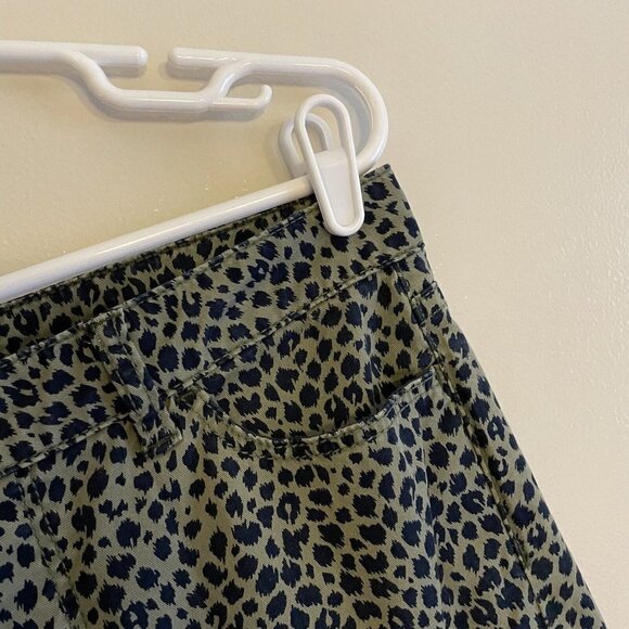 Talbots Women Petite Sz 10P Navy Blue/Green Animal Print Signature Casual Pants - Picture 4 of 9